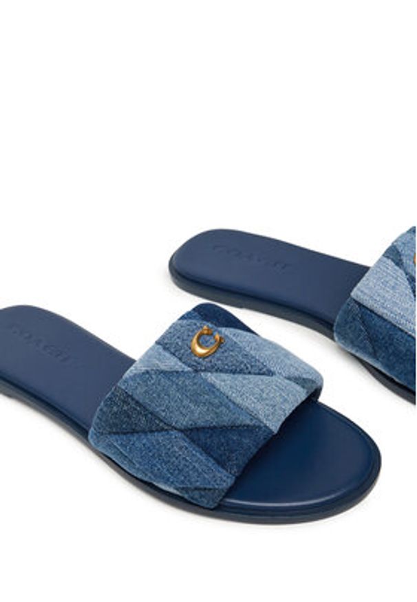 Coach Klapki Holly CAR66 Niebieski. Kolor: niebieski. Materiał: materiał