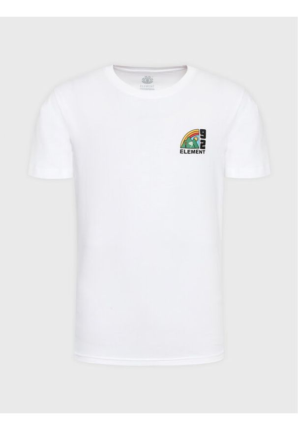 Element T-Shirt Farm ELYZT00159 Biały Regular Fit. Kolor: biały. Materiał: bawełna