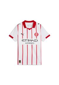 Puma - Młodzieżowa koszulka domowa Girona FC 25/26 PUMA White Red. Kolor: biały, czerwony, wielokolorowy. Sezon: lato