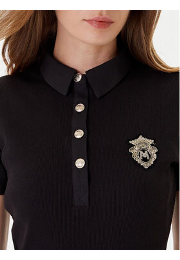 Morgan Polo 252-DPOLLA Czarny Slim Fit. Typ kołnierza: polo. Kolor: czarny. Materiał: bawełna