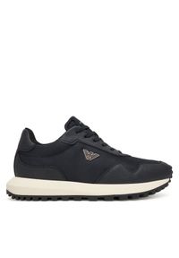 Emporio Armani Sneakersy EM003738 AF19532 MB007 Granatowy. Kolor: niebieski. Materiał: zamsz, skóra