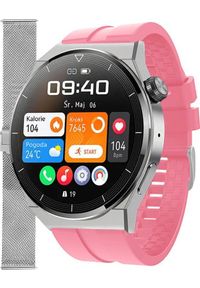 Smartwatch Enter SAT.111.539.1411-SET Różowy. Rodzaj zegarka: smartwatch. Kolor: różowy