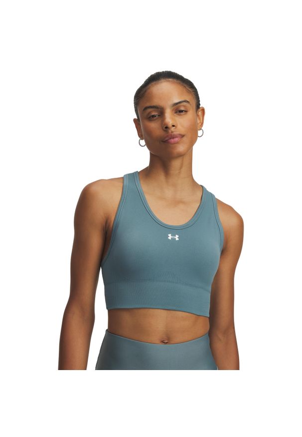 Biustonosz dla kobiet Under Armour Vanish. Kolor: niebieski. Sport: bieganie