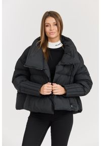 DIEGO M Czarna damska kurtka Giubbino Micropiuma - Collo Con Zip, Rozmiar S. Kolor: czarny. Materiał: puch, nylon. Długość rękawa: długi rękaw. Długość: długie #3