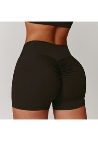 Intica - Spodenki sportowe modelujące z elastycznym pasem do treningu i biegania Essence. Kolor: czarny. Materiał: materiał. Sport: fitness