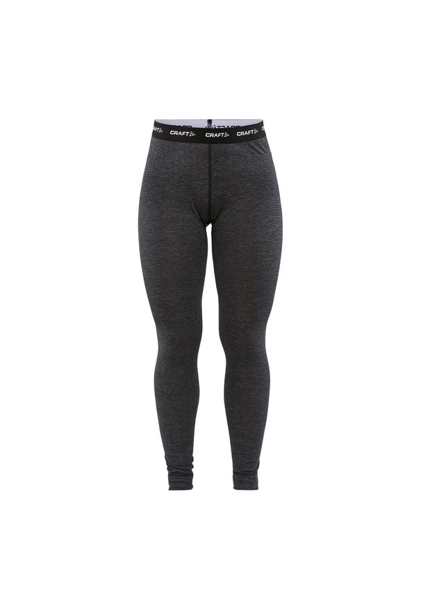 Damskie spodnie dresowe z wełny merino Craft Core. Kolor: czarny, szary, wielokolorowy. Materiał: wełna, dresówka. Sport: fitness, bieganie