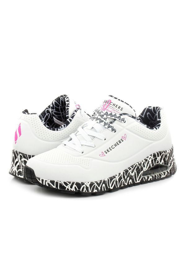 skechers - Buty na co dzień damskie SKECHERS UNO LOVING LOVE. Okazja: na co dzień. Zapięcie: sznurówki. Kolor: wielokolorowy. Materiał: materiał, syntetyk. Szerokość cholewki: normalna. Sport: turystyka piesza