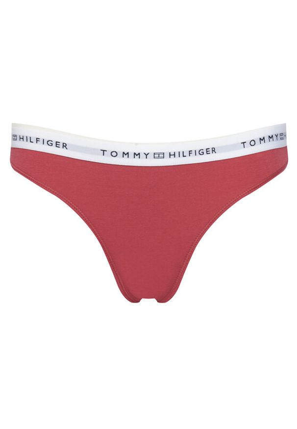 TOMMY HILFIGER - Tommy Hilfiger Stringi UW0UW05875 Różowy. Kolor: różowy. Materiał: bawełna