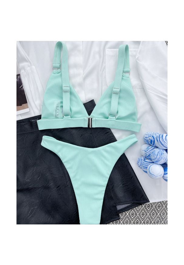 Intica - Strój kąpielowy z kółeczkami i regulowanymi ramiączkami na plażę i basen Shouko. Kolor: biały. Materiał: tkanina