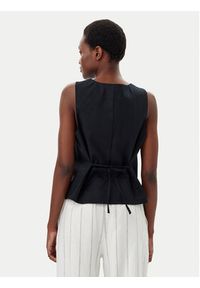 GAP - Gap Kamizelka 714973-00 Czarny Slim Fit. Kolor: czarny. Materiał: len, bawełna