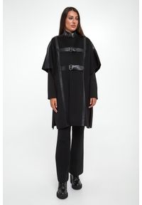 Twinset Milano - Ponczo damskie wełniane TWINSET. Materiał: wełna #4