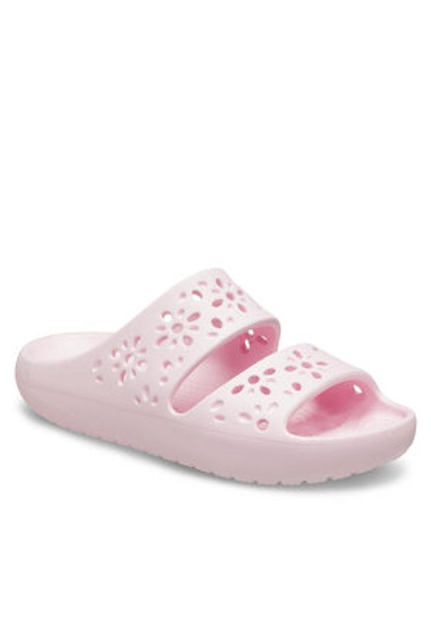 Crocs Klapki Classic Floral Cutout Sandal 210966 Różowy. Kolor: różowy