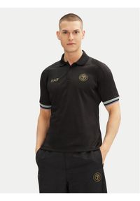 EA7 Emporio Armani Polo 7M000257 AF13537 UC001 Czarny Regular Fit. Typ kołnierza: polo. Kolor: czarny. Materiał: syntetyk #1