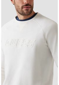 Guess - GUESS Biała męska bluza New Aldwin. Kolor: biały #4