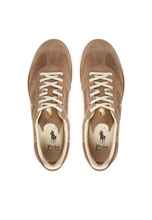 Polo Ralph Lauren Sneakersy Hrt Aera Pp 809978010002 Beżowy. Kolor: beżowy. Materiał: skóra, zamsz