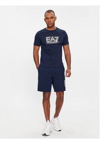 EA7 Emporio Armani T-Shirt 3DPT81 PJM9Z 1554 Granatowy Regular Fit. Kolor: niebieski. Materiał: bawełna #6