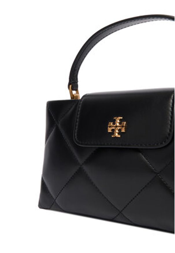 Tory Burch Torebka Kira Diamond Quilt East-West Top Handle 174999 Czarny. Kolor: czarny. Materiał: skórzane