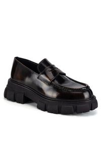 Badura Loafersy ELANA-01WI-002 Brązowy. Kolor: brązowy. Materiał: skóra, lakier