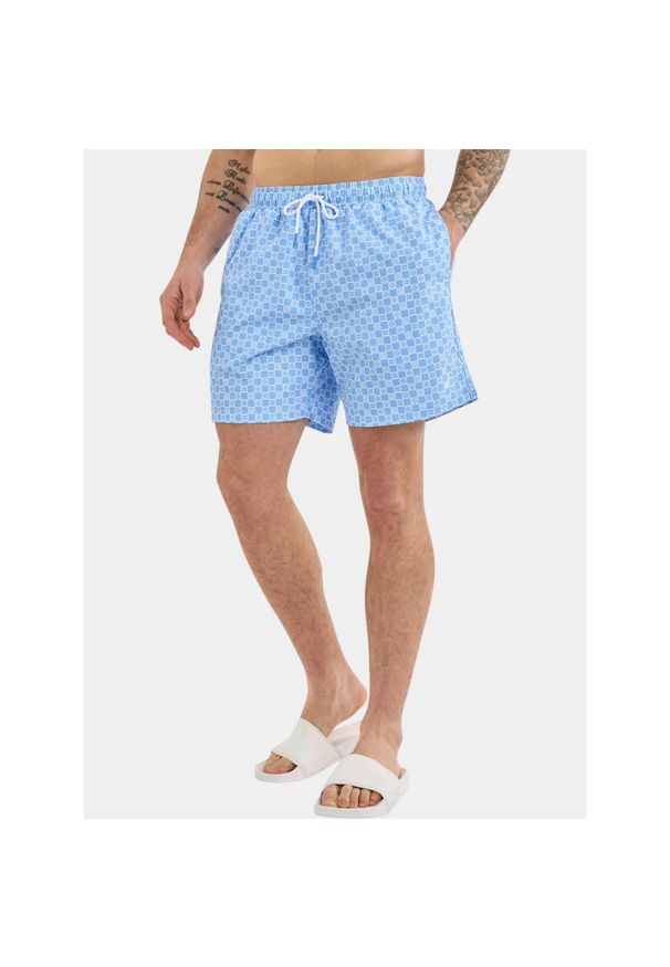 Kąpielówki męskie Nautica Penryn 6". Okazja: na plażę. Kolor: niebieski. Styl: klasyczny