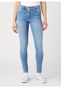 Wrangler - WRANGLER DAMSKIE SPODNIE JENSOWE HIGH SKINNY BLUE LOVE 112342896