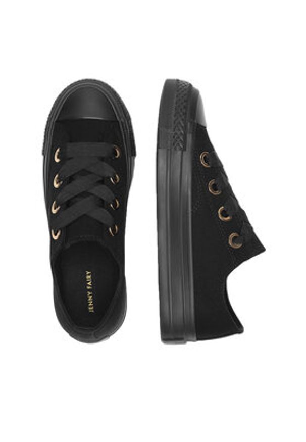 Jenny Fairy Trampki WFA2915-1 Czarny. Kolor: czarny. Materiał: materiał