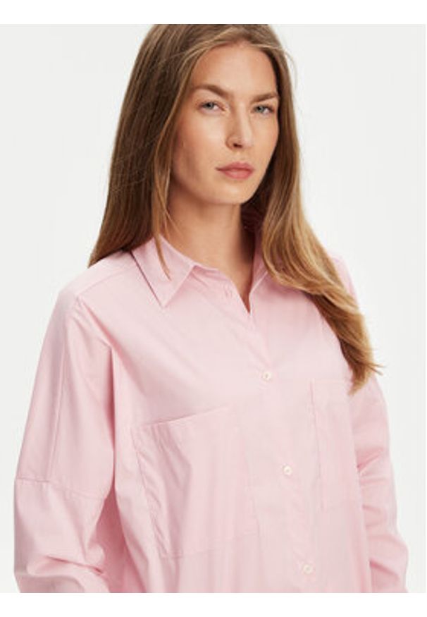 United Colors of Benetton - United Colors Of Benetton Koszula 54KXDQ0B2 Różowy Oversize. Kolor: różowy. Materiał: bawełna