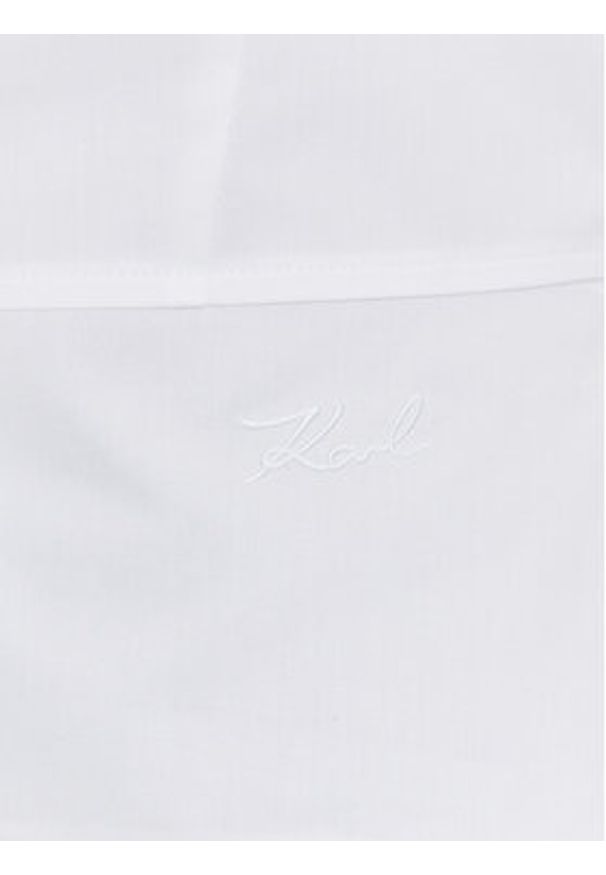 Karl Lagerfeld - KARL LAGERFELD Koszula A3W11035 Biały Regular Fit. Typ kołnierza: dekolt w karo. Kolor: biały. Materiał: bawełna