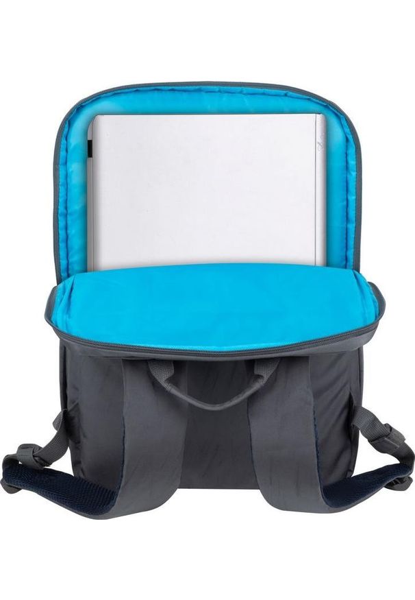 RIVACASE - Plecak Rivacase 7569 szary. Kolor: szary. Materiał: materiał. Wzór: paski. Styl: casual