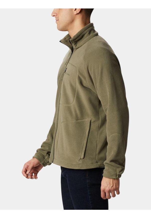 columbia - Bluza polarowa turystyczna męska Columbia Fast Trek II FZ. Kolor: zielony. Materiał: polar. Sport: turystyka piesza