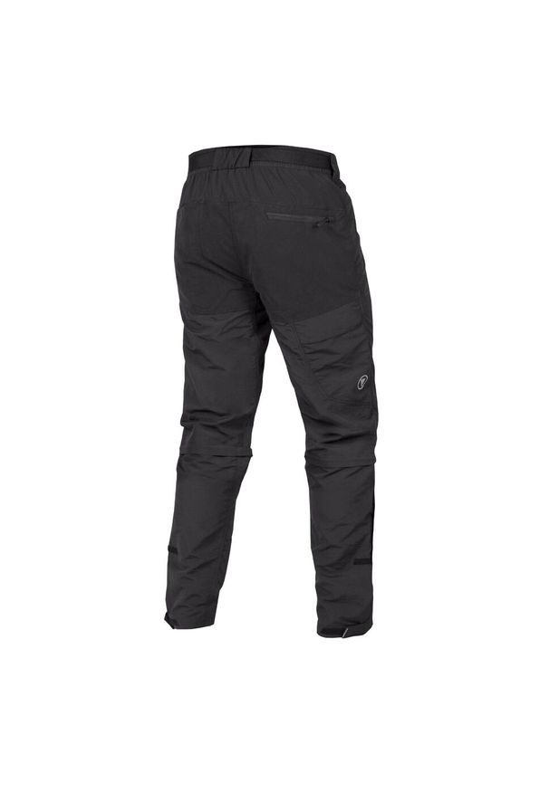 ENDURA - Spodnie rowerowe męskie Endura Hummvee Zip Off. Kolor: czarny. Materiał: dresówka
