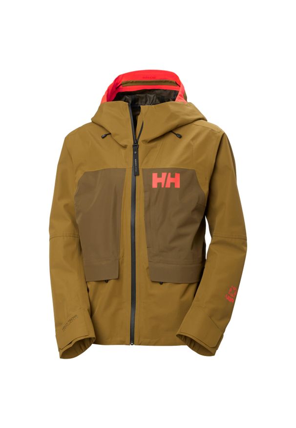 Damska kurtka narciarska Helly Hansen Emiko Shell. Kolor: brązowy. Sezon: zima. Sport: narciarstwo
