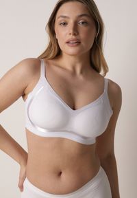 Born2be - Biały Biustonosz z Usztywnianymi Miseczkami i Transparentną Wstawką Zeriga. Kolor: biały #1