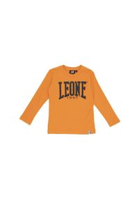 LEONE 1947 APPAREL - Dziecięcy t-shirt basic Leone z długim rękawem. Kolor: pomarańczowy. Długość rękawa: długi rękaw. Długość: długie. Sport: joga i pilates