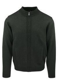 M. Lasota - Rozpinany Sweter na Zamek - Lasota - Oliwkowy, z Kieszeniami. Kolor: oliwkowy. Materiał: akryl, bawełna. Sezon: zima, jesień
