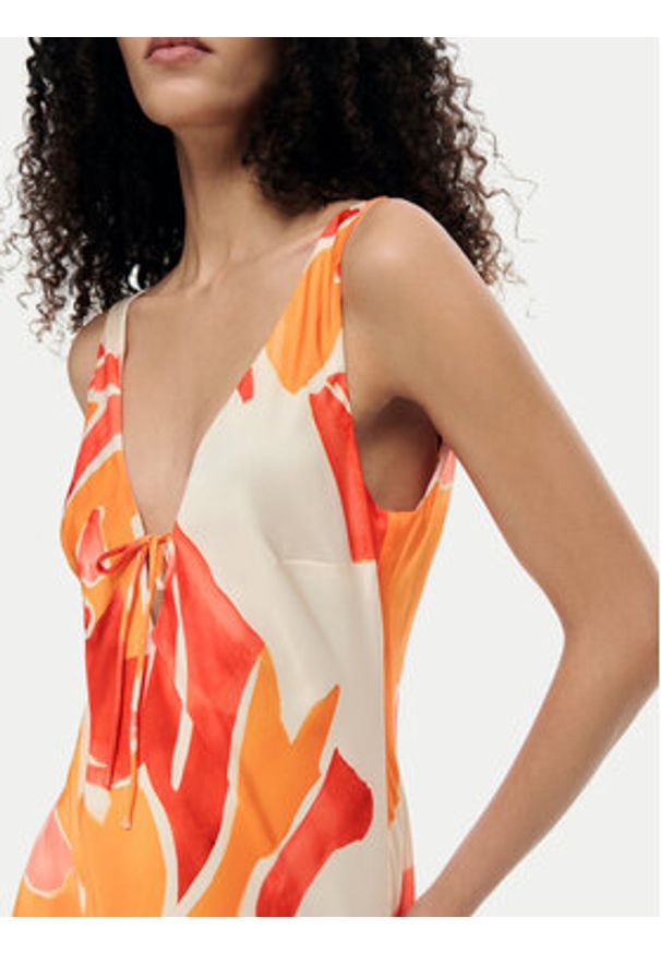 Desigual Sukienka letnia Delilah 26SWVW44 Pomarańczowy Regular Fit. Kolor: pomarańczowy. Materiał: syntetyk. Sezon: lato