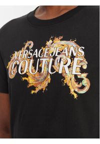 Versace Jeans Couture T-Shirt 80HAHE02 CJ00E Czarny Regular Fit. Kolor: czarny. Materiał: bawełna #5