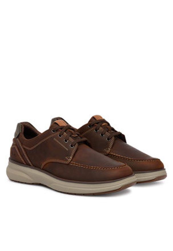 Clarks Półbuty Mullan Moc 26184427 Brązowy. Kolor: brązowy. Materiał: skóra