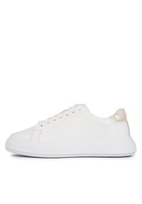 Calvin Klein Sneakersy Raised Cupsole Lace Up HW0HW01668 Biały. Kolor: biały. Materiał: skóra