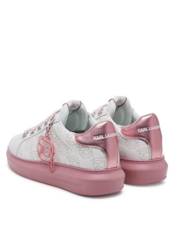 Karl Lagerfeld - KARL LAGERFELD Sneakersy KL62522 Biały. Kolor: biały. Materiał: skóra