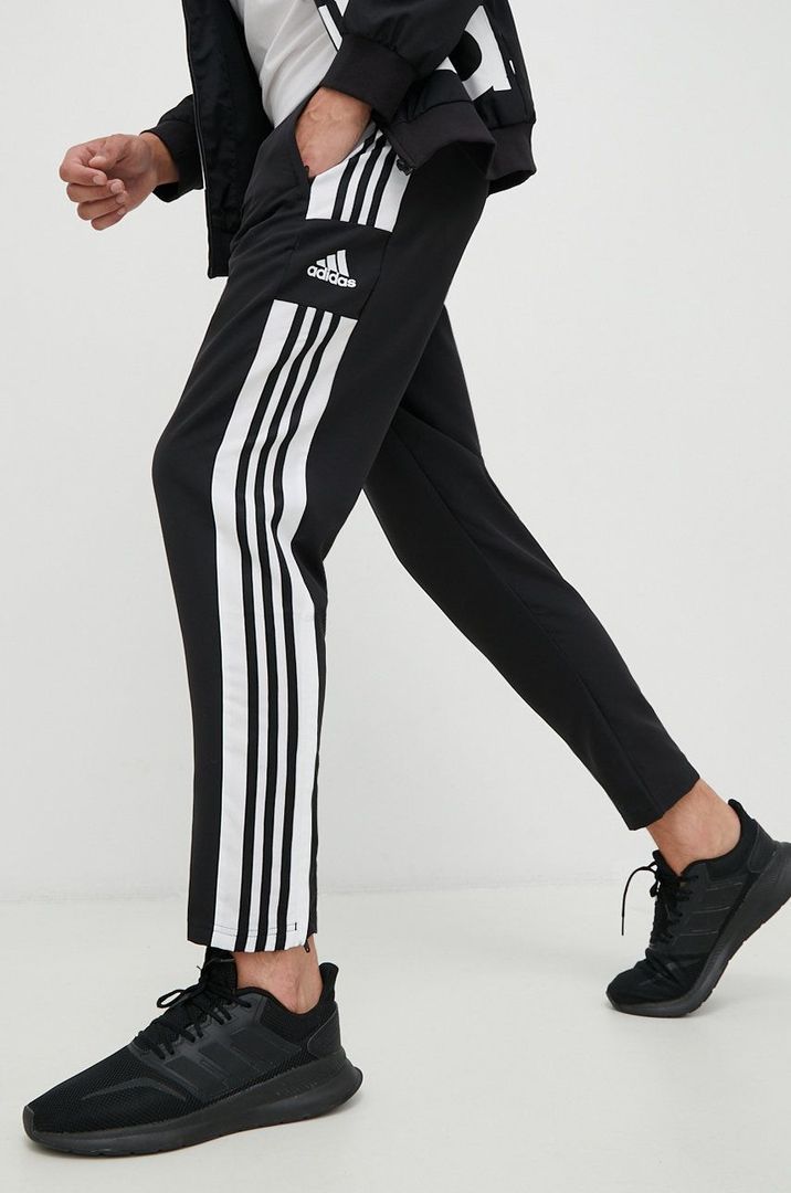 Czarne spodnie dresowe adidas Performance gładkie, na fitness i