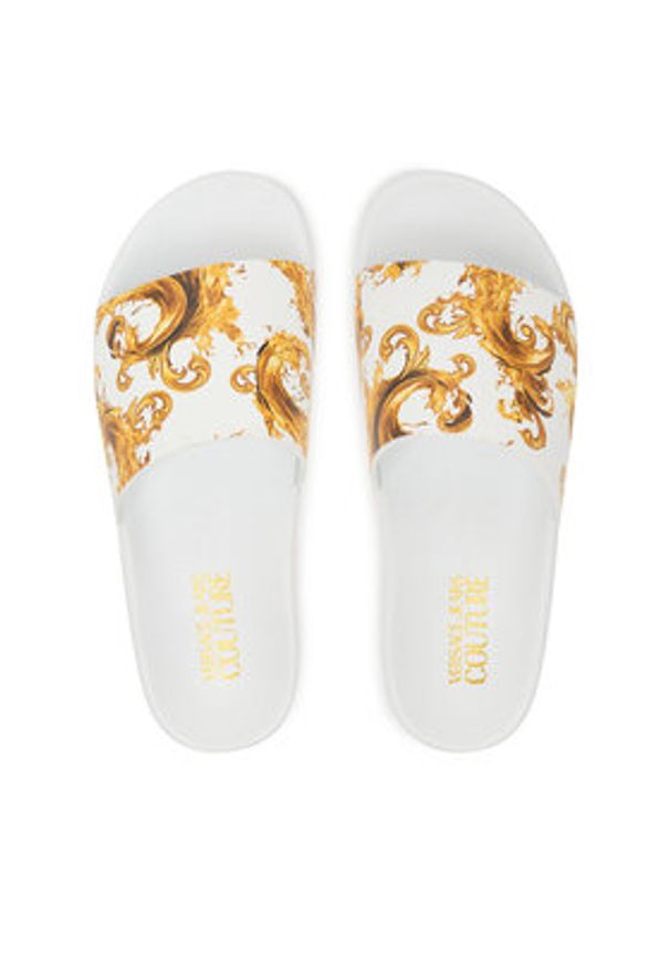 Versace Jeans Couture Klapki 80VA3SQ3 ZS365 G03 Biały. Kolor: biały. Materiał: syntetyk