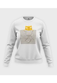 MegaKoszulki - Bluza klasyczna damska YellowCat. Materiał: bawełna. Długość: długie. Wzór: nadruk. Styl: klasyczny