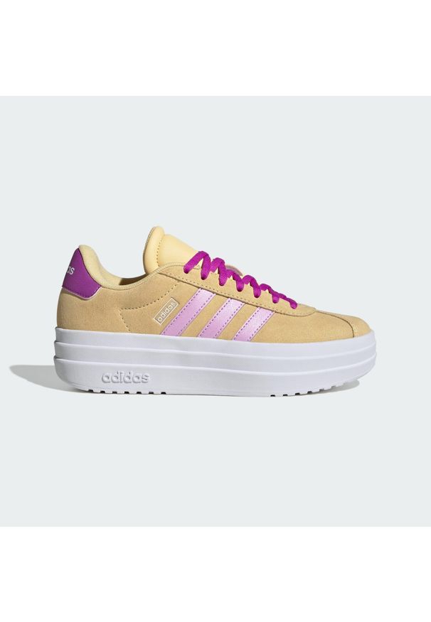 Adidas - Buty VL Court Bold Lifestyle Kids. Kolor: różowy, pomarańczowy, wielokolorowy. Sport: turystyka piesza