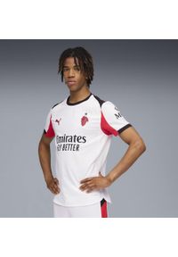 Puma - Męska koszulka wyjazdowa authentic AC Milan 25/26 PUMA White For All Time Red. Kolor: czerwony, biały, wielokolorowy. Sport: piłka nożna