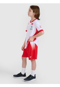 4f - 4F Spodenki meczowe replika dziecięce 4F x Polska Siatkówka - czerwone 110/116. Kolor: czerwony. Materiał: włókno, dzianina, syntetyk, materiał. Długość: krótkie. Wzór: aplikacja, gładki, ze splotem. Sezon: lato. Styl: klasyczny, sportowy #2