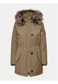 only - ONLY Parka Iris 15304625 Brązowy Regular Fit. Kolor: brązowy. Materiał: syntetyk #3