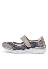Rieker Półbuty L32B5-42 Niebieski. Kolor: niebieski. Materiał: materiał