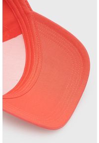 Adidas - adidas czapka bawełniana HD2222 kolor pomarańczowy z nadrukiem. Kolor: pomarańczowy. Materiał: bawełna. Wzór: nadruk #4