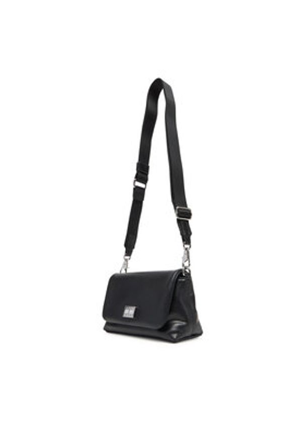 Tommy Jeans Torebka Tjw American Cool Flap Crossover AW0AW17550 Czarny. Kolor: czarny. Materiał: skórzane