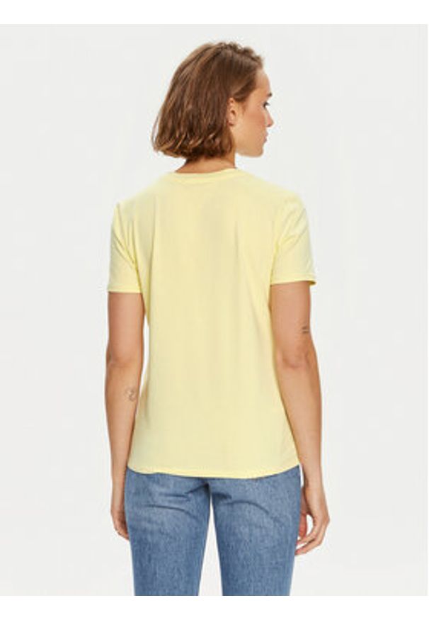 TOMMY HILFIGER - Tommy Hilfiger T-Shirt 1985 WW0WW37877 Żółty Regular Fit. Kolor: żółty. Materiał: bawełna